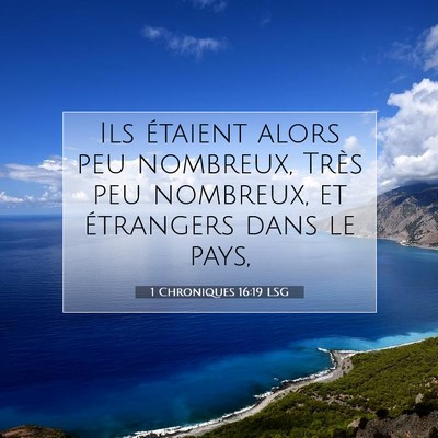 1 Chroniques 16:19 Verset biblique expliqué