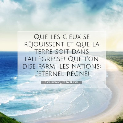 1 Chroniques 16:31 Verset biblique expliqué