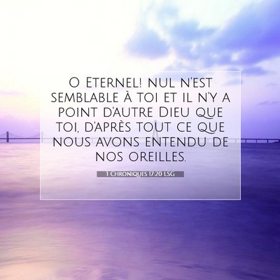 1 Chroniques 17:20 Verset biblique expliqué