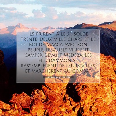 1 Chroniques 19:7 LSG Image du verset biblique