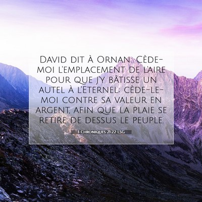 1 Chroniques 21:22 LSG Image du verset biblique