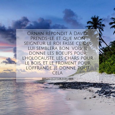 1 Chroniques 21:23 LSG Image du verset biblique