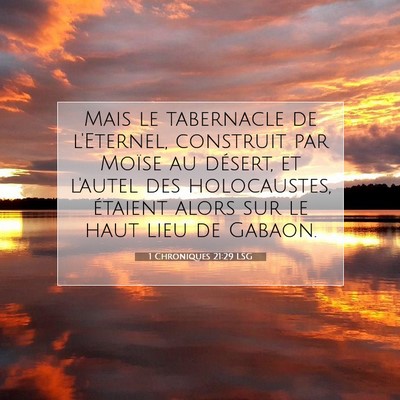 1 Chroniques 21:29 LSG Image du verset biblique