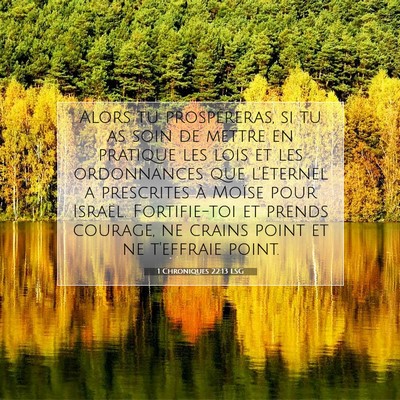 1 Chroniques 22:13 Verset biblique expliqué