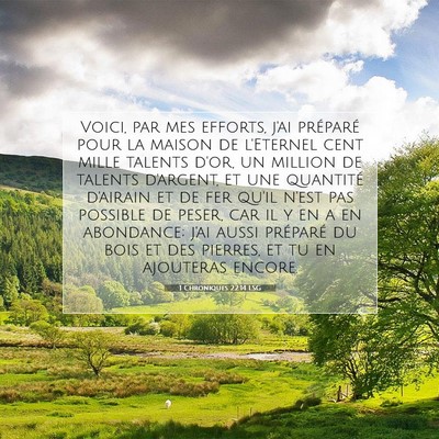 1 Chroniques 22:14 LSG Image du verset biblique