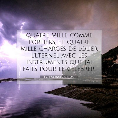 1 Chroniques 23:5 Verset biblique expliqué