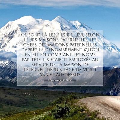 1 Chroniques 23:24 Verset biblique expliqué