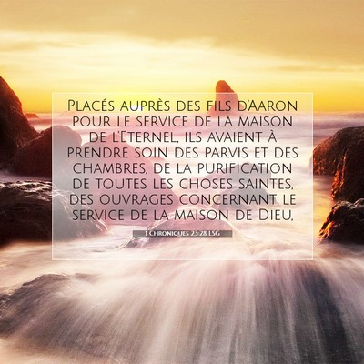 1 Chroniques 23:28 LSG Image du verset biblique