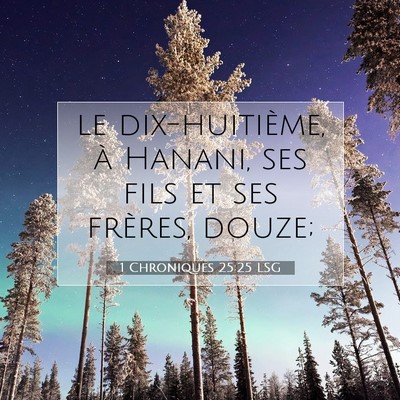 1 Chroniques 25:25 Verset biblique expliqué