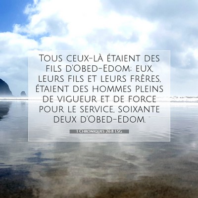 1 Chroniques 26:8 Verset biblique expliqué