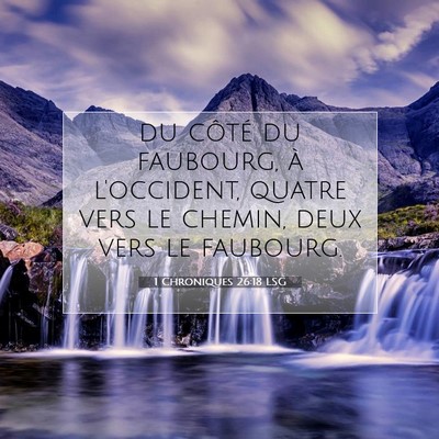 1 Chroniques 26:18 Verset biblique expliqué