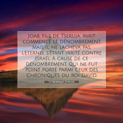 1 Chroniques 27:24 Verset biblique expliqué