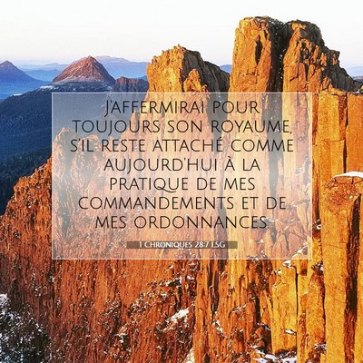 1 Chroniques 28:7 LSG Image du verset biblique