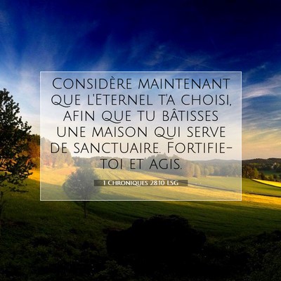 1 Chroniques 28:10 Verset biblique expliqué