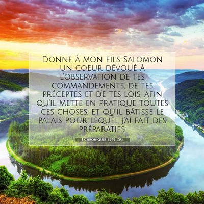 1 Chroniques 29:19 LSG Image du verset biblique