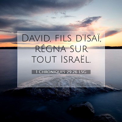 1 Chroniques 29:26 LSG Image du verset biblique