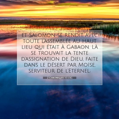 2 Chroniques 1:3 Verset biblique expliqué