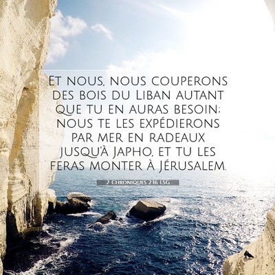 2 Chroniques 2:16 LSG Image du verset biblique