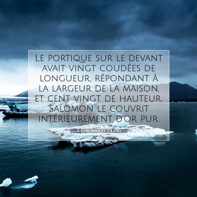 2 Chroniques 3:4 Verset biblique expliqué