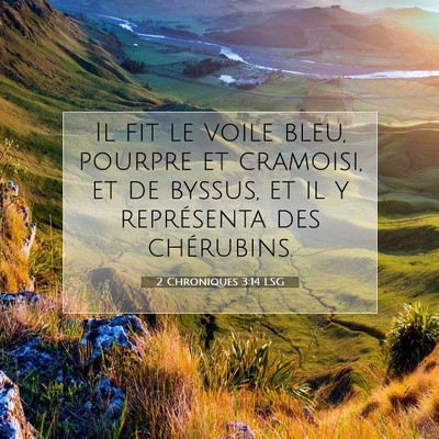 2 Chroniques 3:14 LSG Image du verset biblique