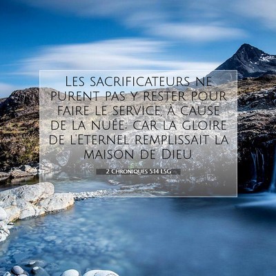 2 Chroniques 5:14 LSG Image du verset biblique