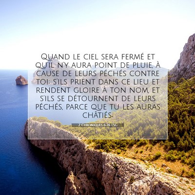 2 Chroniques 6:26 LSG Image du verset biblique