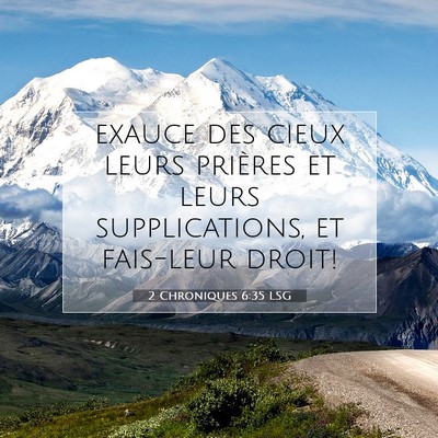 2 Chroniques 6:35 Verset biblique expliqué