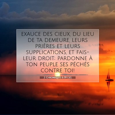 2 Chroniques 6:39 Verset biblique expliqué