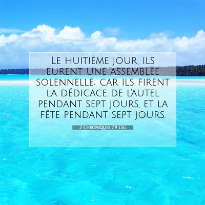 2 Chroniques 7:9 LSG Image du verset biblique