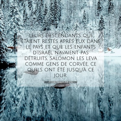 2 Chroniques 8:8 Verset biblique expliqué