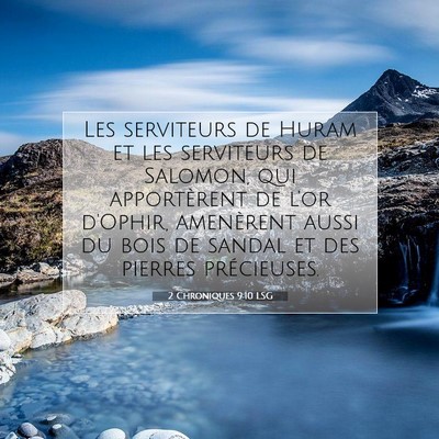 2 Chroniques 9:10 LSG Image du verset biblique