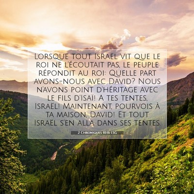 2 Chroniques 10:16 LSG Image du verset biblique