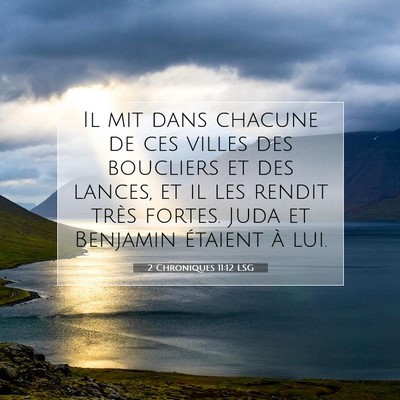 2 Chroniques 11:12 LSG Image du verset biblique