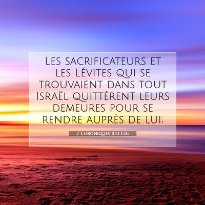 2 Chroniques 11:13 Verset biblique expliqué