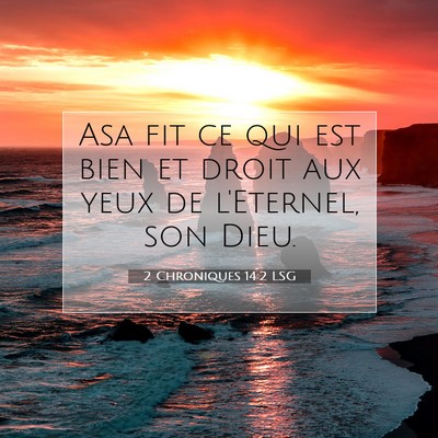 2 Chroniques 14:2 LSG Image du verset biblique