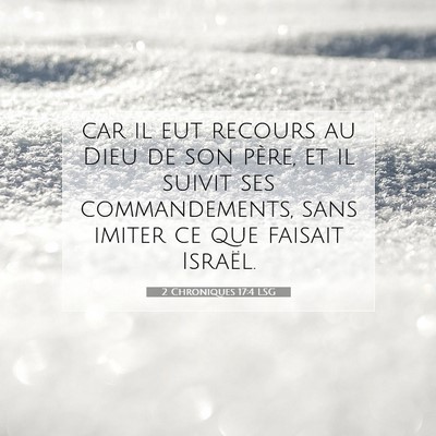 2 Chroniques 17:4 Verset biblique expliqué