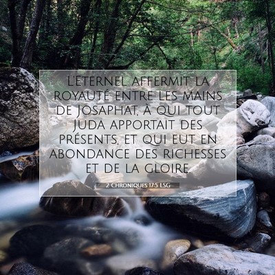 2 Chroniques 17:5 LSG Image du verset biblique