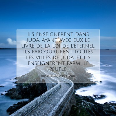 2 Chroniques 17:9 LSG Image du verset biblique