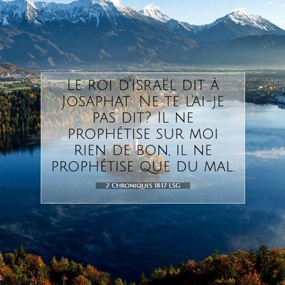 2 Chroniques 18:17 Verset biblique expliqué