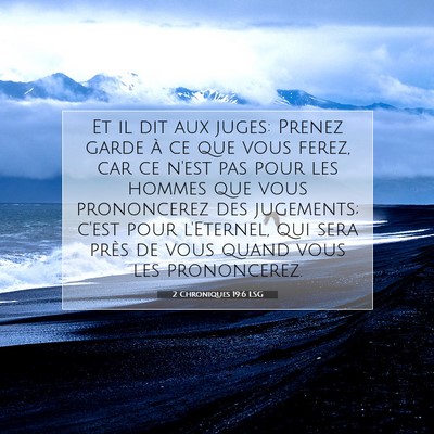 2 Chroniques 19:6 Verset biblique expliqué