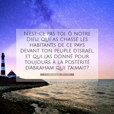 2 Chroniques 20:7 Verset biblique expliqué