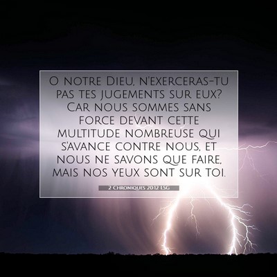 2 Chroniques 20:12 Verset biblique expliqué