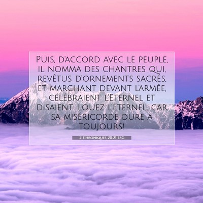 2 Chroniques 20:21 Verset biblique expliqué