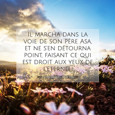 2 Chroniques 20:32 Verset biblique expliqué