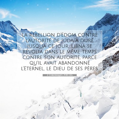 2 Chroniques 21:10 LSG Image du verset biblique