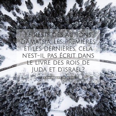 2 Chroniques 25:26 Verset biblique expliqué