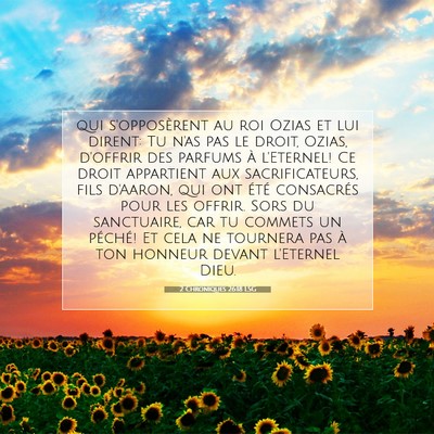 2 Chroniques 26:18 Verset biblique expliqué