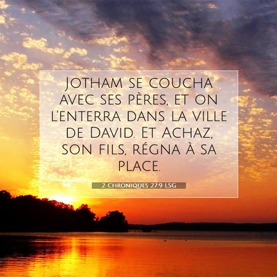 2 Chroniques 27:9 Verset biblique expliqué