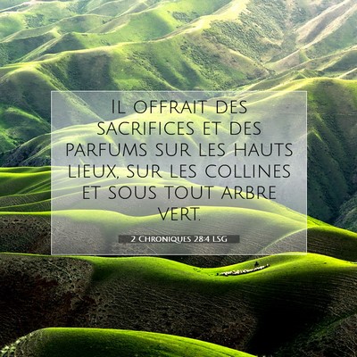 2 Chroniques 28:4 Verset biblique expliqué