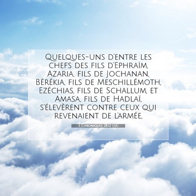 2 Chroniques 28:12 Verset biblique expliqué